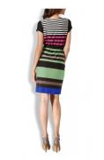 Designer-Kleid schwarz-grün-bunt