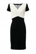 Designer-Kleid schwarz-offweiß