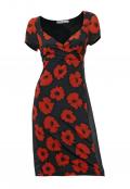 Designer-Kleid schwarz-rot