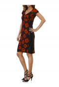 Designer-Kleid schwarz-rot