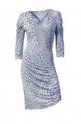 Designer-Kleid silbergtau-weiß