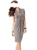 Designer-Kleid taupe Gr. 38