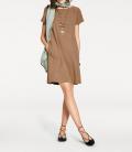 Designer-Kleid taupe Gr. 38