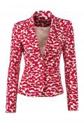 Designer-Kurzblazer koralle-weiß