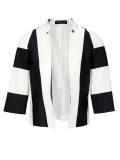 Designer-Kurzjacke schwarz-offwhite