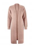 Designer-Kuschel-Longstrickjacke puder