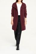 Designer-Kuschel-Longtrickjacke bordeaux