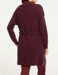 Designer-Kuschel-Longtrickjacke bordeaux