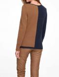 Designer-Kuschel-Pullover camel-marine