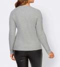 Designer-Kuschel-Pullover hellgrau
