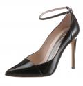 Designer-Lacklederpumps schwarz