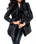 Designer-Lammfelljacke schwarz