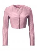 Designer-Lammnapalederjacke rosa