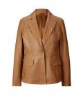 Designer-Lammnappa-Blazer cognac