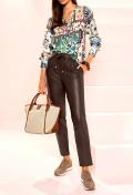 Designer-Lammnappa-Lederhose schoko