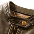 Designer-Lammnappa-Lederjacke schlamm