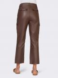 Designer-Lammnappaleder-Cargohose cognac