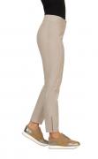 Designer-Lammnappaleder-Hose beige