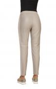 Designer-Lammnappaleder-Hose beige