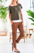 Designer-Lammnappaleder-Hose cognac