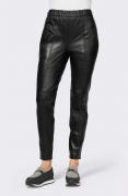 Designer-Lammnappaleder-Hose schwarz