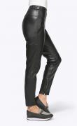 Designer-Lammnappaleder-Hose schwarz