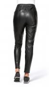 Designer-Lammnappaleder-Hose schwarz