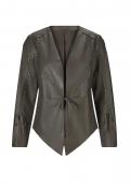 Designer-Lammnappaleder-Jacke taupe