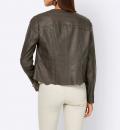 Designer-Lammnappaleder-Jacke taupe