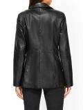 Designer-Lammnappalederblazer schwarz