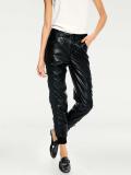 Designer-Lammnappalederhose schwarz