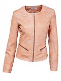 Designer-Lammnappalederjacke apricot