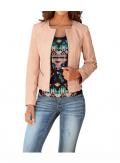Designer-Lammnappalederjacke apricot
