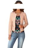 Designer-Lammnappalederjacke apricot