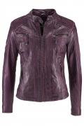 Designer-Lammnappalederjacke bordeaux