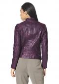 Designer-Lammnappalederjacke bordeaux