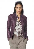 Designer-Lammnappalederjacke bordeaux