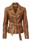 Designer-Lammnappalederjacke camel