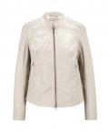 Designer-Lammnappalederjacke creme