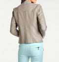 Designer-Lammnappalederjacke helltaupe