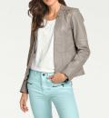 Designer-Lammnappalederjacke helltaupe