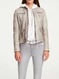 Designer-Lammnappalederjacke helltaupe