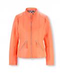 Designer-Lammnappalederjacke mandarine