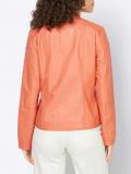 Designer-Lammnappalederjacke mandarine