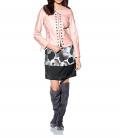 Designer-Lammnappalederjacke rosa