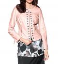 Designer-Lammnappalederjacke rosa