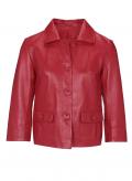 Designer-Lammnappalederjacke rot