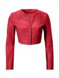 Designer-Lammnappalederjacke rot