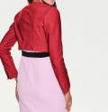 Designer-Lammnappalederjacke rot