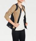 Designer-Lammnappalederjacke sand